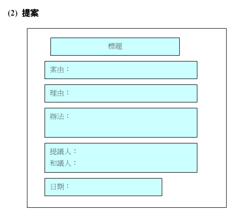 會議文書格式